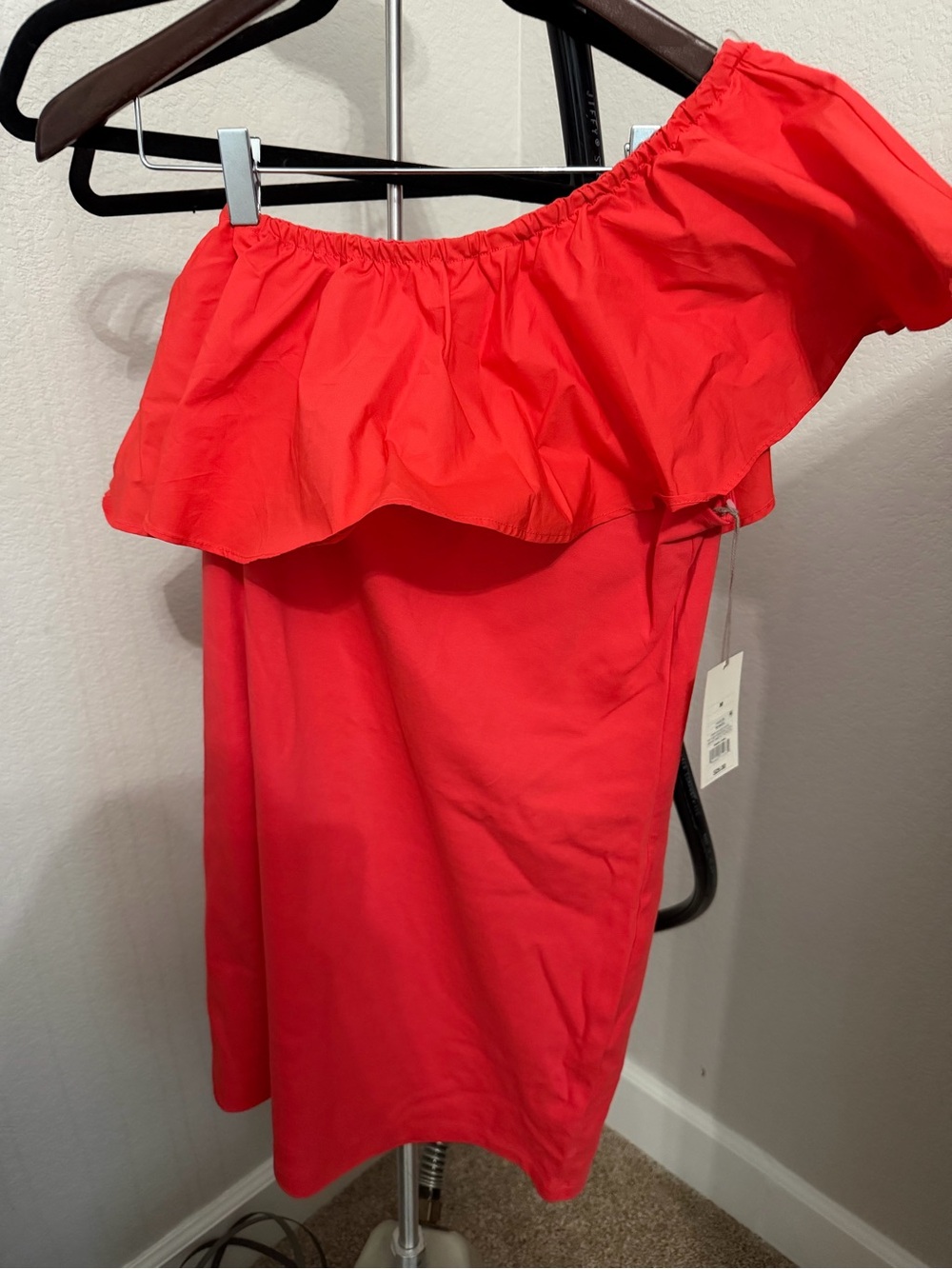 Target Red One-Shoulder Ruffle Dress